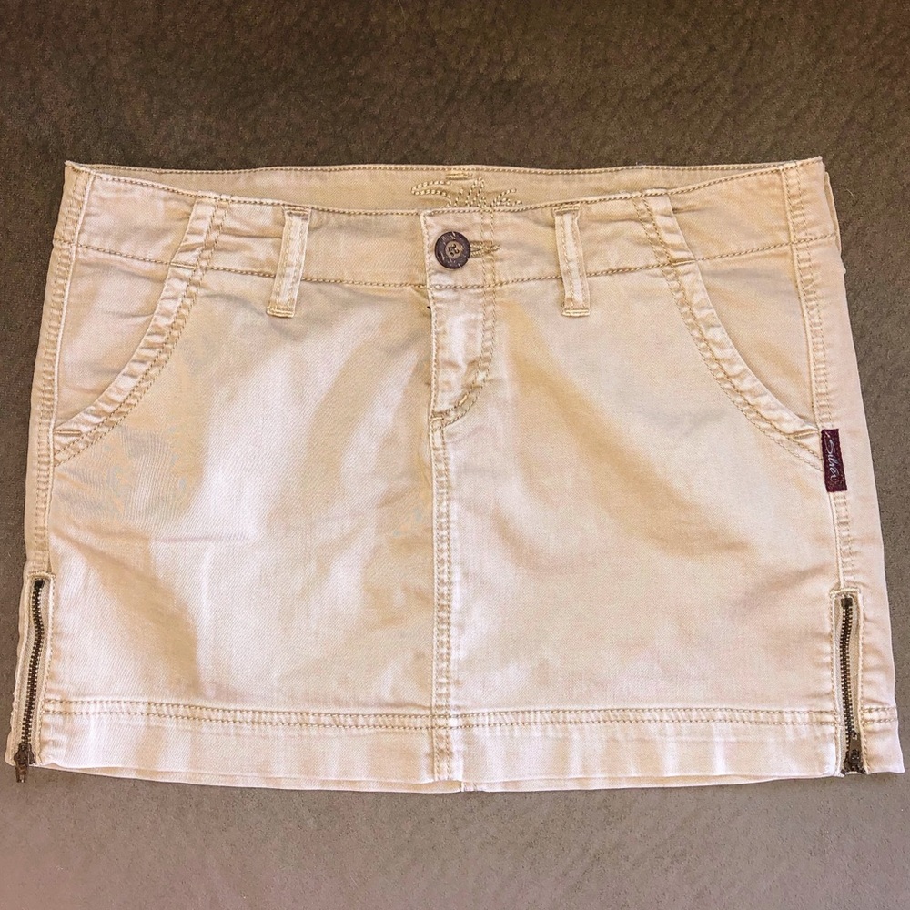 Khaki Silver mini skirt